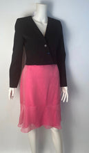 Load image into Gallery viewer, Vintage Chanel 00T, 2000 Transition Collection Black Collarless Short Jacket FR 36