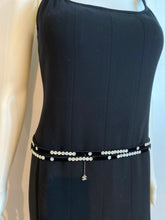 Load image into Gallery viewer, Chanel 03P, 2003 Spring extra long black buttons wrap around belt sz 80/32