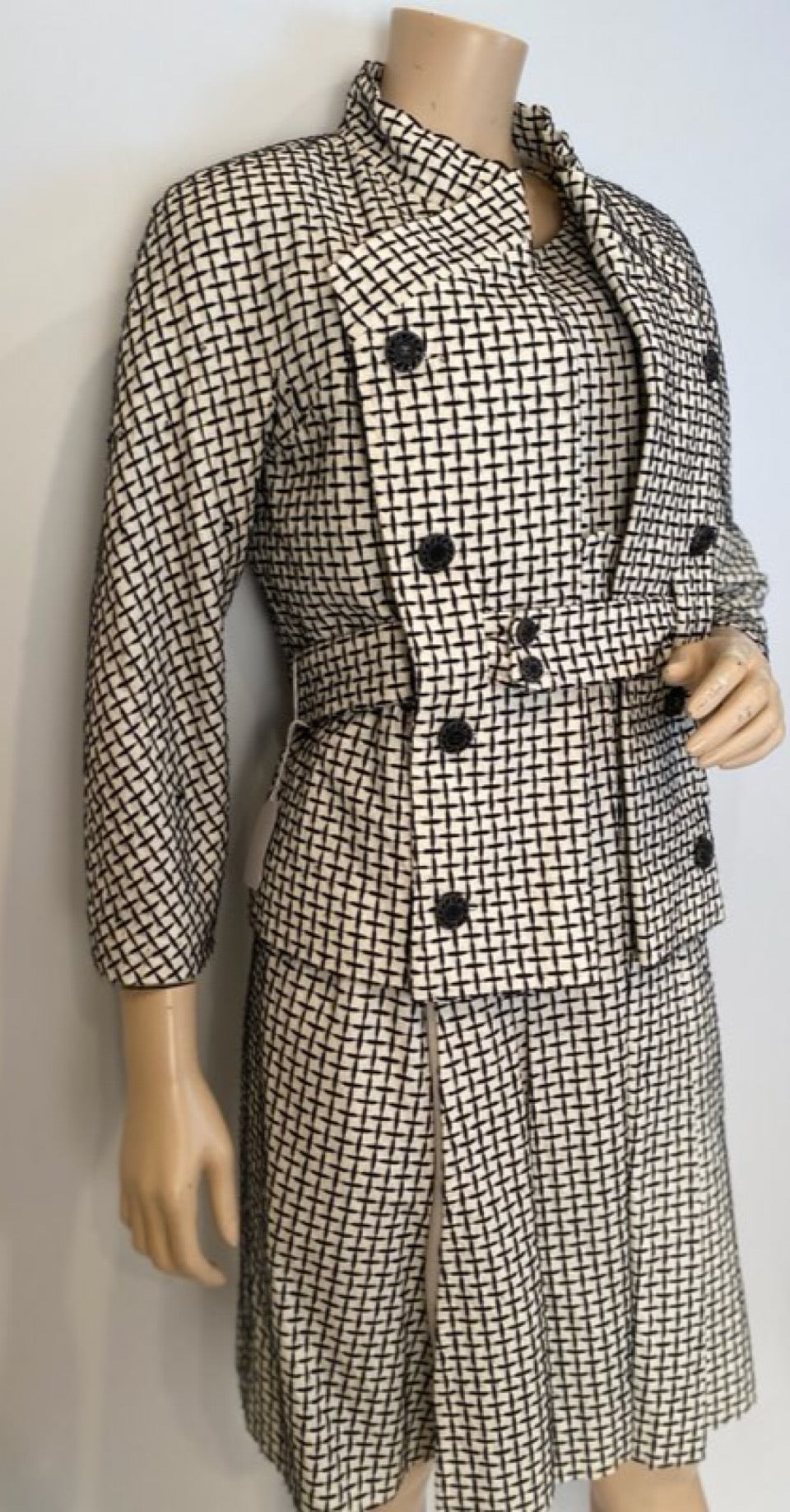 Chanel 08P, 2008 Spring 2 piece plaid tweed skirt suit jacket set size –  HelensChanel