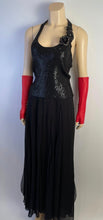 Load image into Gallery viewer, Chanel Fingerless Lambskin Leather Long Red Gloves Size 7.5