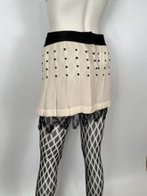 Load image into Gallery viewer, Chanel 2003 Fall 03A Snap Collection White Black Silk Mini Skirt FR 38 US 4