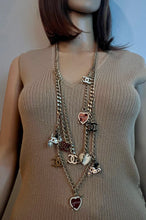 Load image into Gallery viewer, Chanel 10P 2010 Spring Coco Motorcycle Hearts Gold Chain Link Layered Belt/Necklace
