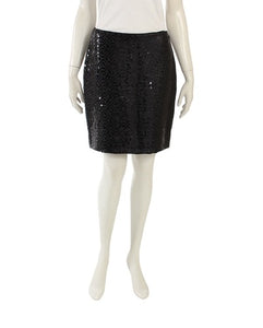 Chanel 02A 2002 Fall black sequin skirt FR 38 US 4