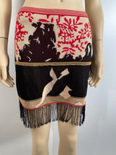 Load image into Gallery viewer, Rare Vintage Chanel 03A, 2003 Fall Fringe Tassels Floral Skirt FR 38