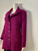 Load image into Gallery viewer, NWOT 97A, 1997 Fall Chanel Vintage Merlot Jacket Blazer FR 34 US 2/4