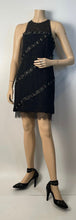 Load image into Gallery viewer, Chanel 2003 Fall 03A Snap Collection Black Tweed Boucle Satin with Camellia lace dress US 4