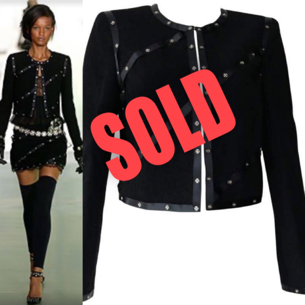 chanel boucle cropped jacket - Gem