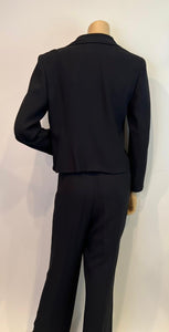Chanel 02C 2002 Cruise Dark Navy Pants Jacket Suit Set FR 42 US 6/8