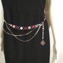 Load image into Gallery viewer, Chanel 04P Spring Multi strand accessory CC Logo Silver Chain Belt Necklace