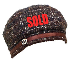 Load image into Gallery viewer, Chanel Fantasy Tweed Brown Multicolor Beret Hat Sz 57