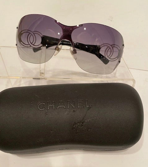 Vintage Chanel Clear Grey Tinted Sunglasses Rhinestone Glasses | Tokyo  Roses Vintage