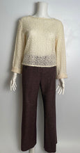 Load image into Gallery viewer, Vintage Chanel 98A 1998 Fall winter white sweater Lace Blouse FR 34 US 4/6