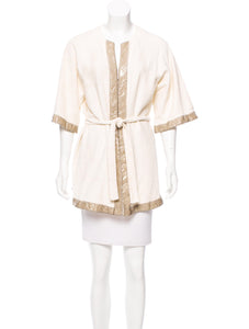 CHANEL - Beige cotton bathrobe with CC logo on the chest…