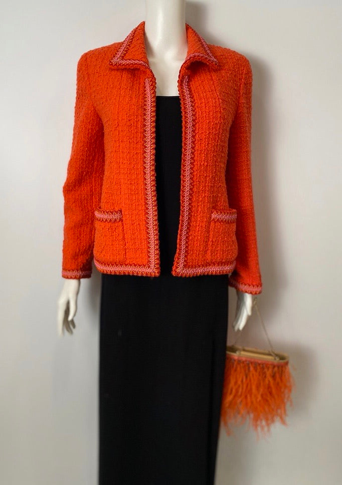 HelensChanel Vintage Chanel Tweed Multicolor Suit Jacket Set US 12