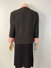 Load image into Gallery viewer, Chanel 12S 2012 Summer Black Metallic Tweed Pink Jacket FR 44 US 8/10