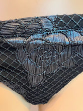 Load image into Gallery viewer, Chanel 17C 2017 Cruise Resort Paris-Cuba Blue Metallic and Black Bikini 2 Pc Swim Suit FR 38 US 4/6