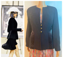 Load image into Gallery viewer, Rare Vintage Chanel 94P, 1994 Spring Runway Black Jacket Blazer FR 42 US 6/8