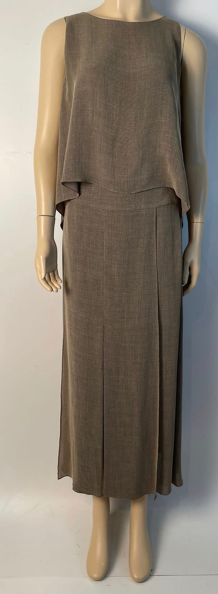 Chanel Vintage 99P 1999 Spring brown blouse long maxi skirt dress outf –  HelensChanel