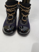 Load image into Gallery viewer, CHANEL 15A 2015 Fall Paris Salzburg Charm chains Ankle Boots EU 39.5