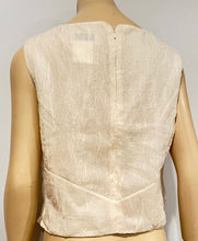 Load image into Gallery viewer, Chanel Silk Crinkled Crepe Light Beige Blouse Top FR 42 US 6/8