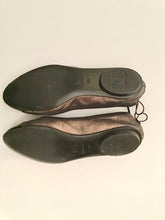 Load image into Gallery viewer, Chanel metallic black bronze/gold color Ballet Ballerina Flats Shoes EU 34.5 US 3.5/4