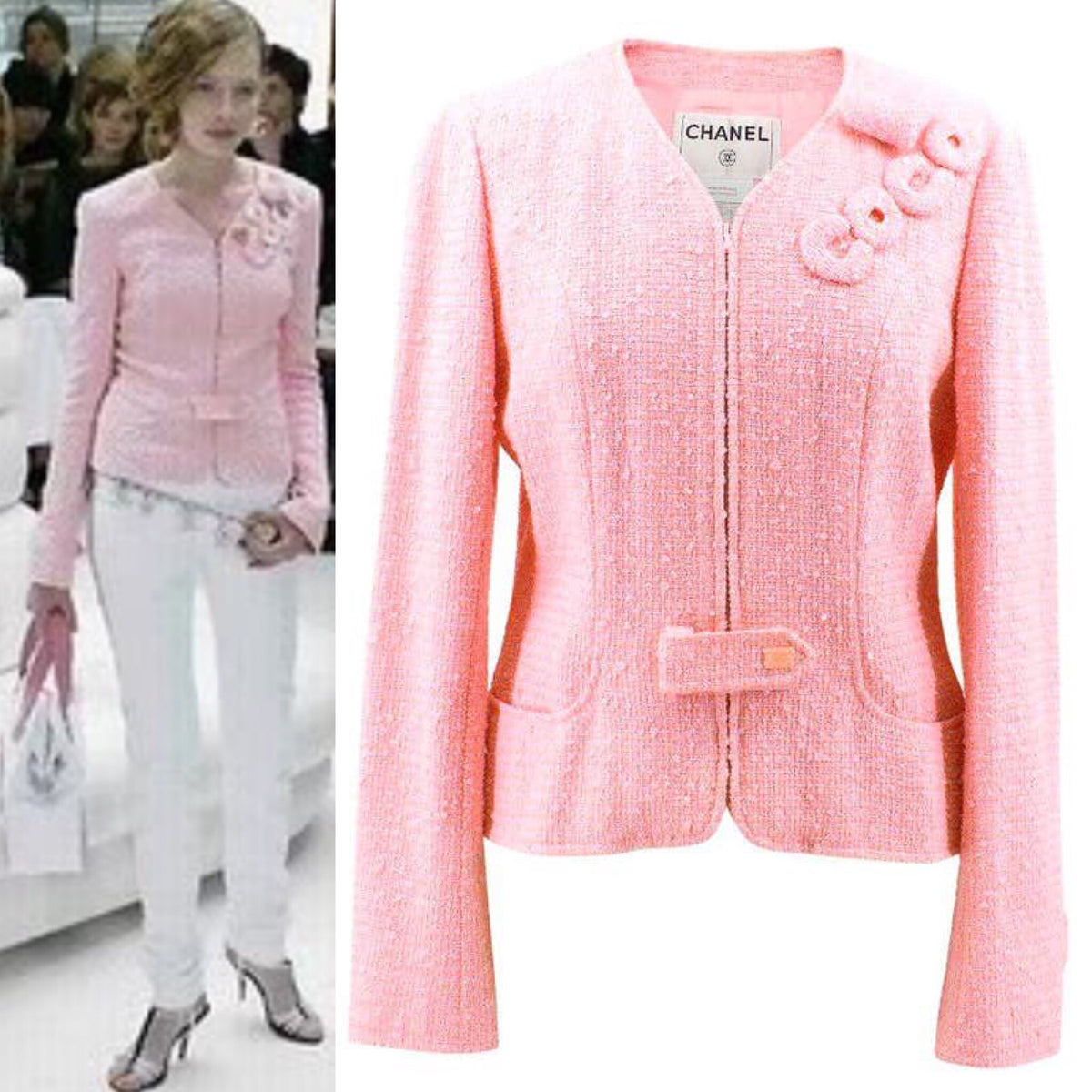Chanel 04C Cruise Resort Vintage “Coco” pink tweed jacket cardigan FR –  HelensChanel