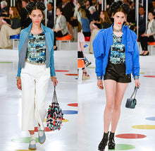 Load image into Gallery viewer, NWT Chanel 16C, 2016 Cruise Resort Paris Seoul Multicolor Lace Top FR 36