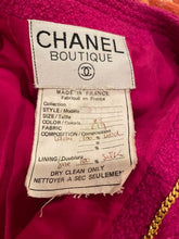 Load image into Gallery viewer, 80’s/90’s Vintage Chanel Bright Pink Boucle Wool Long Jacket FR 36