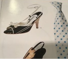 Chanel Vintage Canvas Wedge Heels Black Ecru Ivory bow strap sandals EU 35 Sz 4/4.5