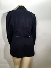 Load image into Gallery viewer, Chanel Vintage 08C Cruise Resort Navy Blue Belted Trench Coat Jacket FR 50 US 14/16