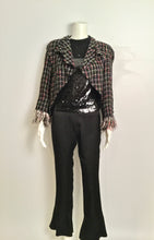 Load image into Gallery viewer, Chanel 01A, 2001 Fall Black Flare Bottom Satin Flare Pants FR 40