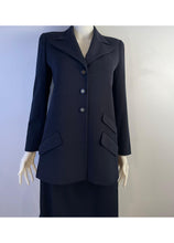 Load image into Gallery viewer, Vintage Chanel Navy Blue Long Blazer Jacket US 4/6/8