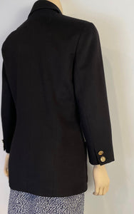 Vintage Collection 23 1990’s Chanel Beautiful Soft Cashmere Black Double Breasted Blazer Jacket FR 38 US 6/8
