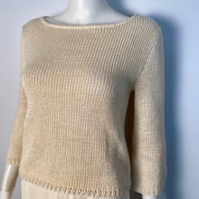 Load image into Gallery viewer, Vintage 00C Chanel Identification beige 2 piece sweater twinset FR 36 US 4