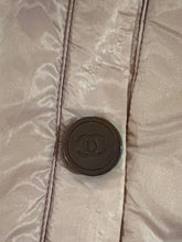 Load image into Gallery viewer, Chanel Silver Grey Zip Up Hooded Puffer Vest FR 42