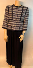 Load image into Gallery viewer, Chanel 2013 Blue White Striped Tweed Jacket US 10/12