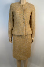 Load image into Gallery viewer, Chanel 00A 2000 Fall Gold Skirt Suit FR 38