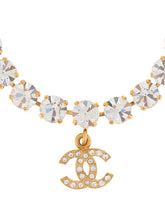 Load image into Gallery viewer, 96P, 1996 Spring RARE Chanel Vintage Gold Metal Crystals CC Bracelet Necklace Set