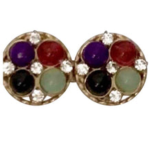 Load image into Gallery viewer, Chanel Vintage 03A Fall Autumn Multicolor Gold Metal Gripoix Clip On Earrings