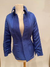 Load image into Gallery viewer, Vintage Chanel 99A, 1999 Fall Blue Boiled Wool Jacket Blazer FR 44