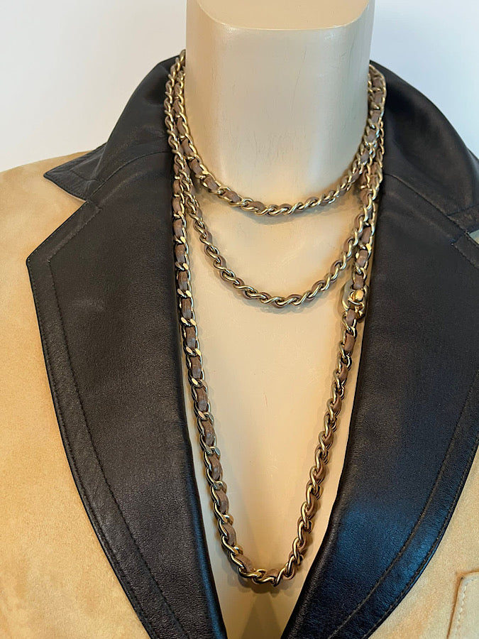 Chanel 12p 2012 Spring Chain Link CC Turn Lock Belt Necklace