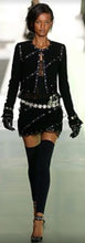 Load image into Gallery viewer, Chanel 2003 Fall 03A Snap Collection black Cropped Boucle Tweed Jacket FR 42 US 4/6/8