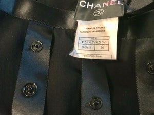 Vintage Chanel 03A, 2003 Fall Snap Collection Black Mini Dress Top Tunic FR 38 US 2/4