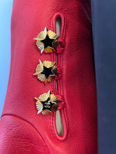 Load image into Gallery viewer, Chanel Fingerless Lambskin Leather Long Red Gloves Size 7.5