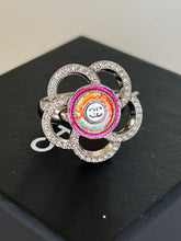 Load image into Gallery viewer, Chanel 17S 2017 Spring Summer Camellia Flower Crystals Ring Size 6 3/4