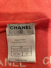 Load image into Gallery viewer, Chanel 04P, 2004 Spring Salmon/Orange Sleeveless sweater “Chanel&quot; 8 times in design FR 42 US 8