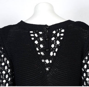 NWT Chanel 14P 2014 Spring Black Maxi Crochet Dress FR 38