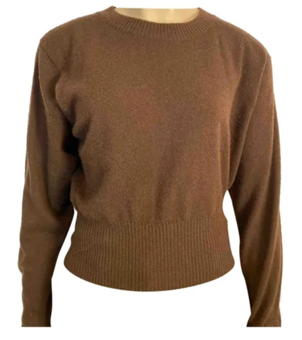 HelensChanel Chanel Vintage Cashmere Dark Brown Sweater US 12 14 16