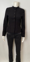 Load image into Gallery viewer, Chanel 02A 2002 Fall Black Collarless Jacket FR 34 US 2/4