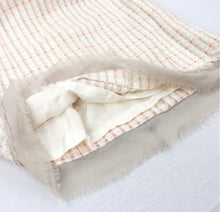 Load image into Gallery viewer, Chanel Vintage 04C 2004 Cruise Resort Ivory multicolor Pink Tweed Fringe Dress FR 42 US 6-8